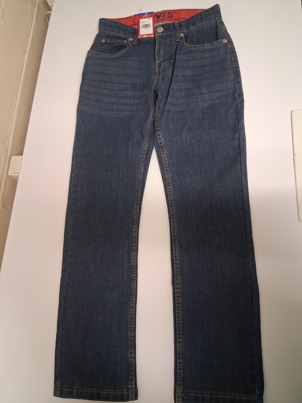 Boys Red Tag Levi Jeans Size 12 512 Slim Flex Stretch New With Tags W26 L/27